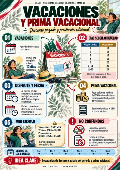 Mapa 35: Vacaciones y prima vacacional